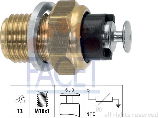 FACET 7.3093 - Sensor, oil temperature car-mod.net