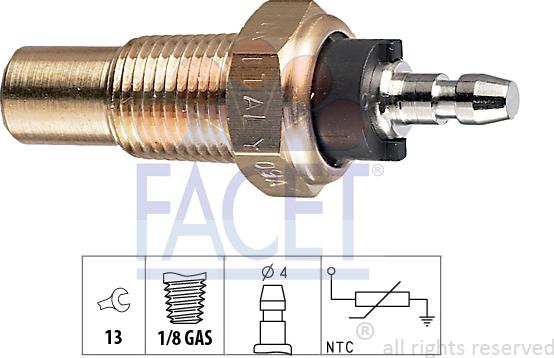 FACET 7.3052 - Coolant temperature Sensor car-mod.net