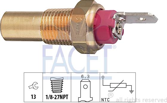 FACET 7.3069 - Coolant temperature Sensor car-mod.net