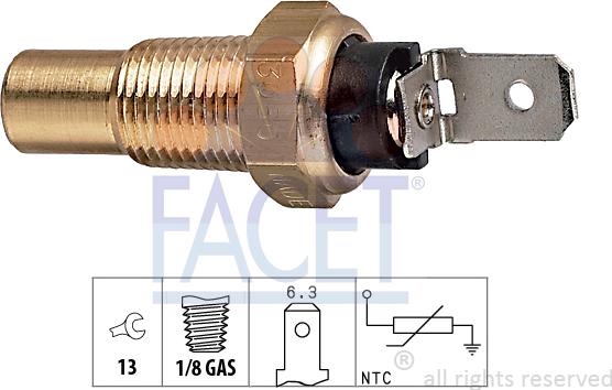 FACET 7.3080 - Coolant temperature Sensor car-mod.net