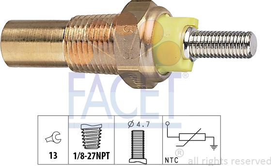 FACET 7.3028 - Coolant temperature Sensor car-mod.net