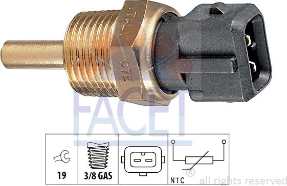 FACET 7.3144 - Sensor, oil temperature car-mod.net