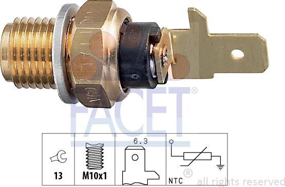 FACET 7.3154 - Sensor, oil temperature car-mod.net