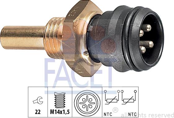 FACET 7.3151 - Coolant temperature Sensor car-mod.net