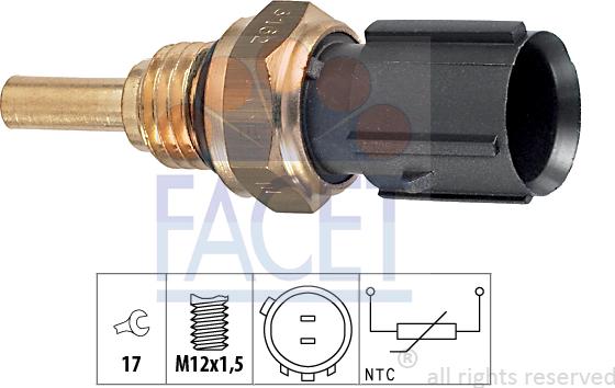 FACET 7.3162 - Coolant temperature Sensor car-mod.net