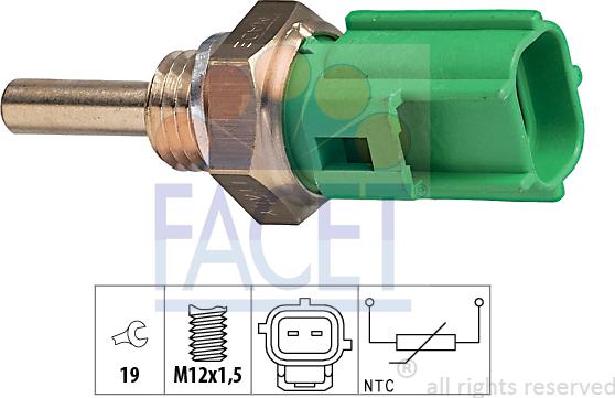 FACET 7.3177 - Sensor, oil temperature car-mod.net