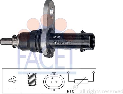 FACET 7.3356 - Sensor, oil temperature car-mod.net
