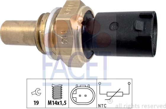 FACET 7.3350 - Sensor, oil temperature car-mod.net