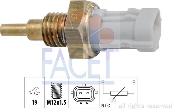 FACET 7.3351 - Sensor, oil temperature car-mod.net