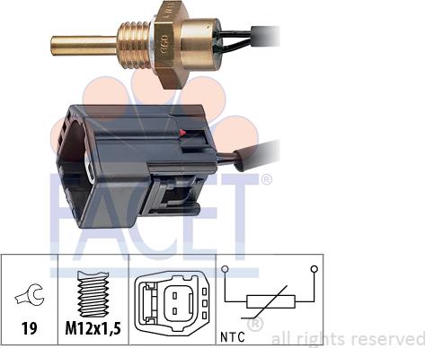 FACET 7.3304 - Coolant temperature Sensor car-mod.net