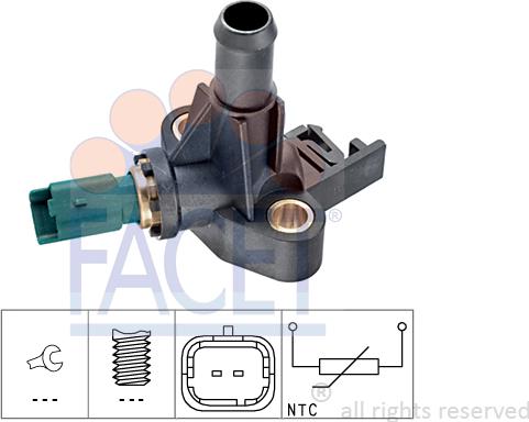 FACET 7.3318 - Coolant temperature Sensor car-mod.net