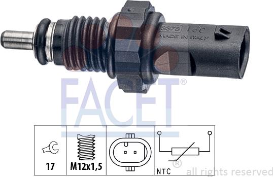 FACET 7.3378 - Sensor, oil temperature car-mod.net