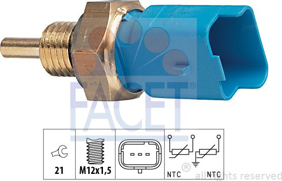 FACET 7.3291 - Coolant temperature Sensor car-mod.net