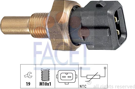 FACET 7.3255 - Sensor, oil temperature car-mod.net