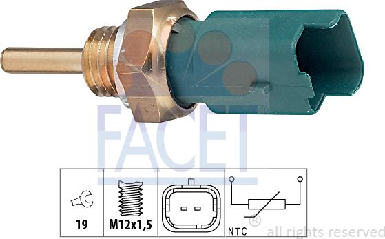FACET 7.3261 - Coolant temperature Sensor car-mod.net