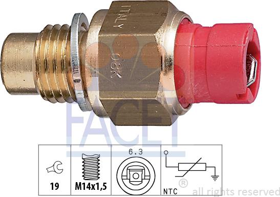 FACET 7.3267 - Sensor, oil temperature car-mod.net