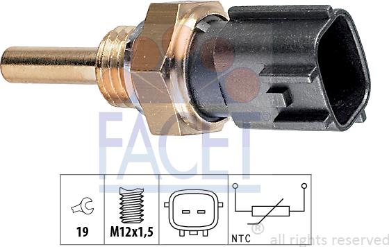 FACET 7.3225 - Sensor, oil temperature car-mod.net