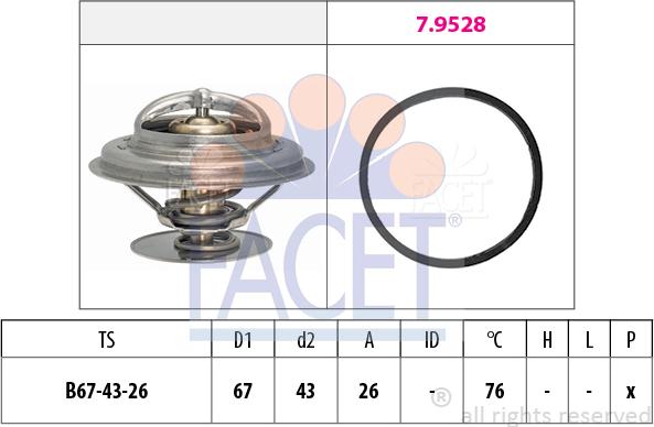 FACET 7.7996 - Coolant thermostat / housing car-mod.net