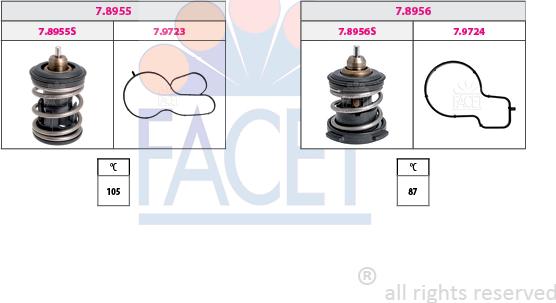 FACET 7.7991KK - Coolant thermostat / housing car-mod.net