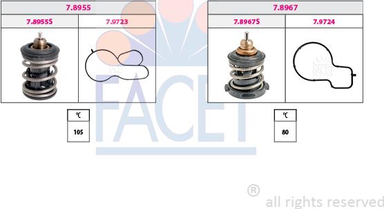 FACET 7.7986KK - Coolant thermostat / housing car-mod.net