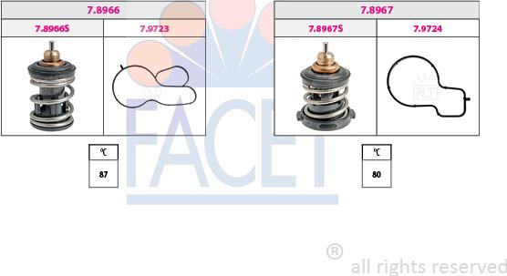 FACET 7.7983KK - Coolant thermostat / housing car-mod.net