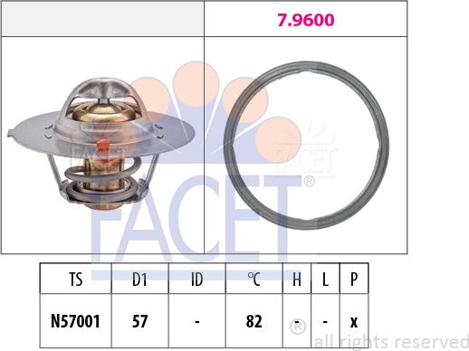 FACET 7.7938 - Coolant thermostat / housing car-mod.net