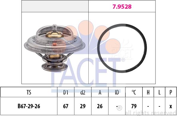 FACET 7.7937 - Coolant thermostat / housing car-mod.net