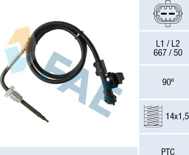FAE 68006 - Sensor of exhaust gas Temperature car-mod.net