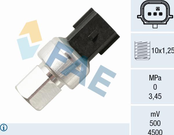 FAE 15804 - Pressure Switch, air conditioning car-mod.net