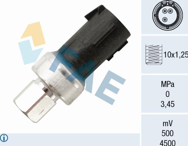 FAE 15801 - Pressure Switch, air conditioning car-mod.net