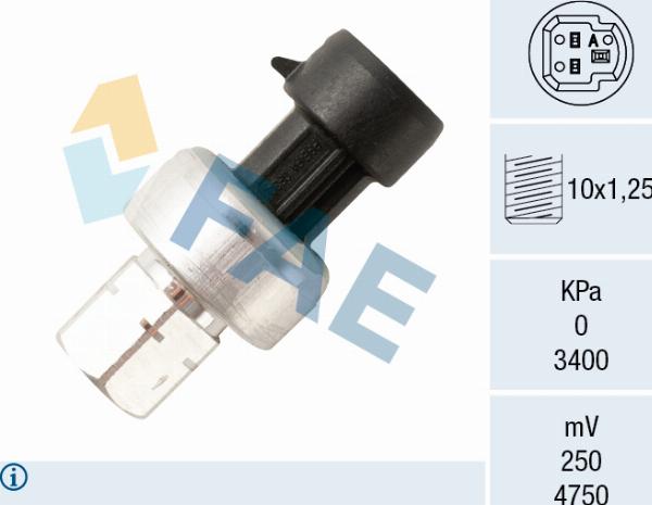 FAE 15811 - Pressure Switch, air conditioning car-mod.net