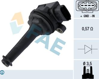 FAE 80302 - Ignition Coil car-mod.net