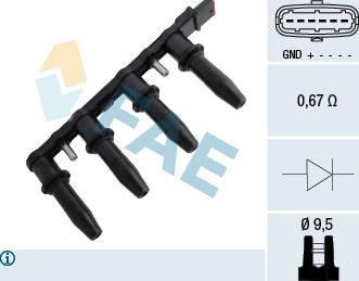 FAE 80291 - Ignition Coil car-mod.net