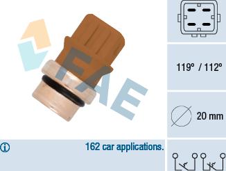 FAE 35580 - Coolant temperature Sensor car-mod.net