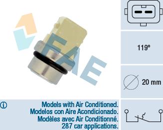FAE 35310 - Coolant temperature Sensor car-mod.net