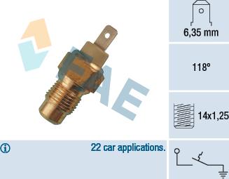 FAE 35260 - Coolant temperature Sensor car-mod.net