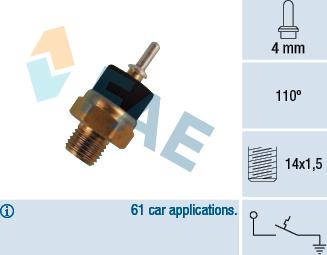 FAE 35780 - Coolant temperature Sensor car-mod.net