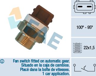 FAE 36650 - Temperature Switch, radiator / air conditioner fan car-mod.net