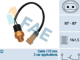 FAE 36110 - Temperature Switch, radiator / air conditioner fan car-mod.net