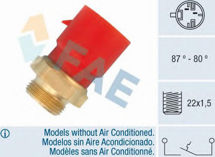 FAE 36185 - Temperature Switch, radiator / air conditioner fan car-mod.net