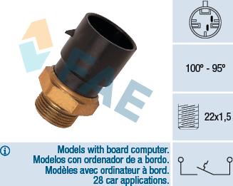 FAE 36180 - Temperature Switch, radiator / air conditioner fan car-mod.net