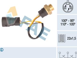 FAE 38080 - Temperature Switch, radiator / air conditioner fan car-mod.net