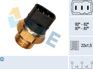 FAE 38150 - Temperature Switch, radiator / air conditioner fan car-mod.net