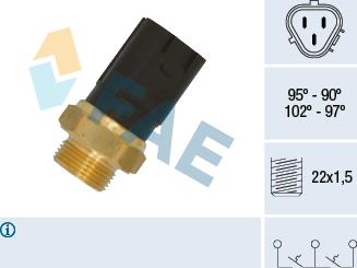 FAE 38185 - Temperature Switch, radiator / air conditioner fan car-mod.net