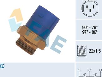 FAE 38170 - Temperature Switch, radiator / air conditioner fan car-mod.net