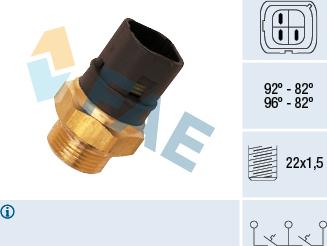 FAE 37980 - Temperature Switch, radiator / air conditioner fan car-mod.net