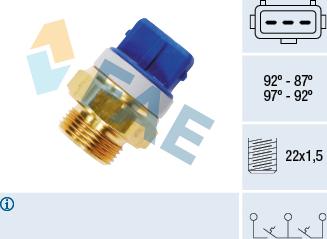 FAE 37920 - Temperature Switch, radiator / air conditioner fan car-mod.net