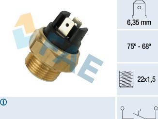 FAE 37480 - Temperature Switch, radiator / air conditioner fan car-mod.net