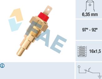 FAE 37610 - Temperature Switch, radiator / air conditioner fan car-mod.net