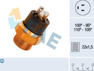 FAE 37880 - Temperature Switch, radiator / air conditioner fan car-mod.net